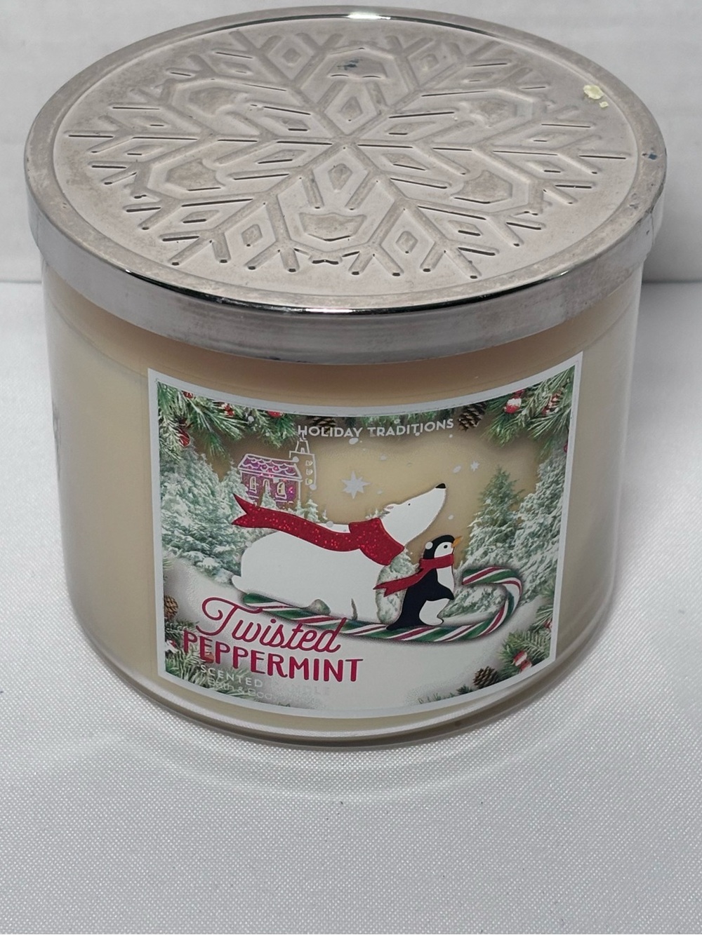 Bath & Body Works Twisted Peppermint 3-wick jar candle